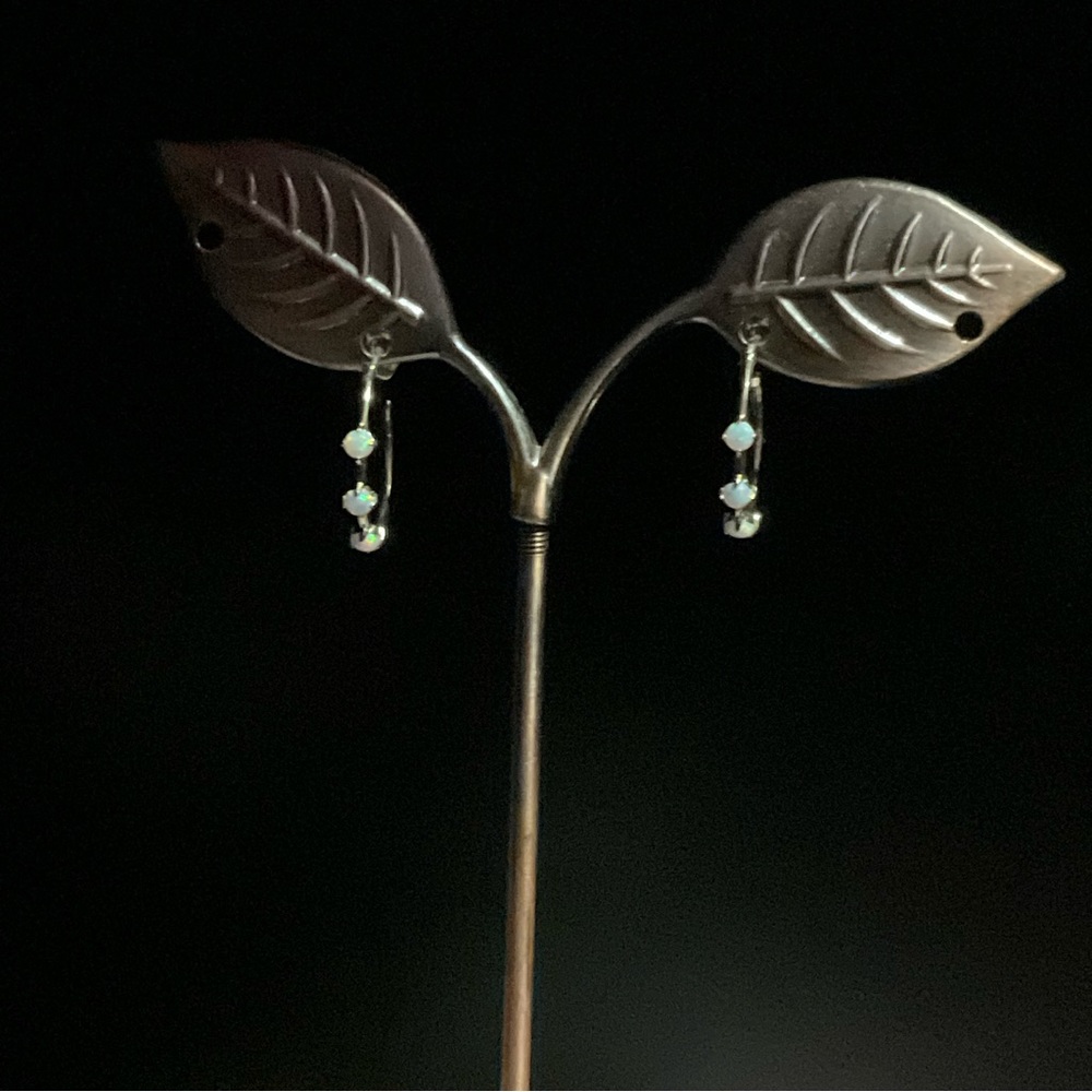 14k gold over brass earrings with small mother of pearls